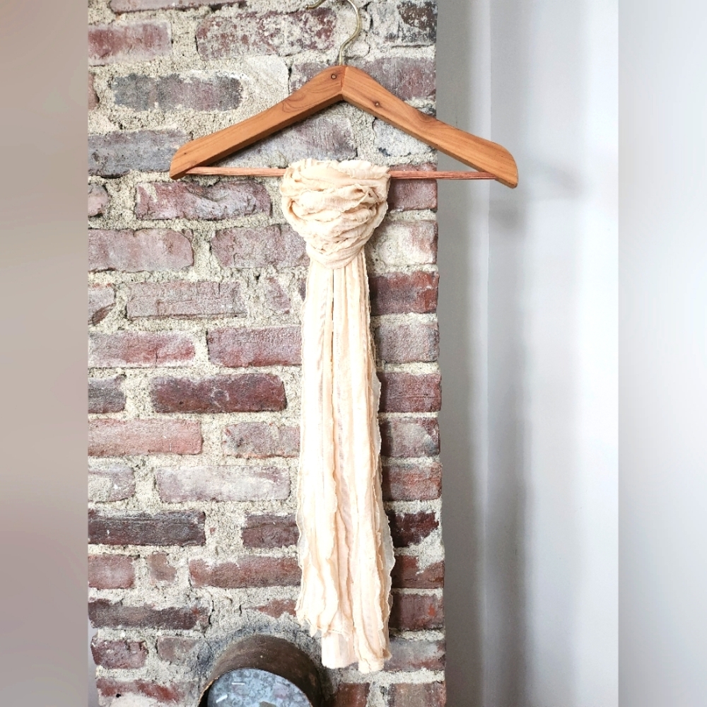 Chiffon Scarf - Blush Ivory